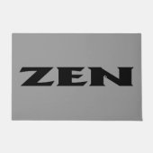 禅の黒い灰色の書式 ドアマット (正面)