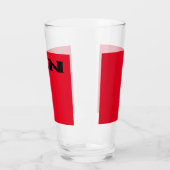 禅の黒い赤いガラスのタンブラー タンブラーグラス (左)