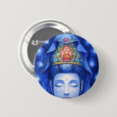 禅の黙想のKuanの真夜中のイン 缶バッジ (正面&裏面)