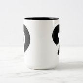 禅のEnsoの睡眠の黒猫 ツートーンマグカップ (中央)