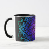 禅のHennaの曼荼羅のヒッピー猫 マグカップ (左)