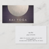 禅はっきりしたサークルヨガと瞑想先生ウッド 名刺 (正面/裏面)