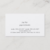 禅はっきりしたサークルヨガと瞑想先生ウッド 名刺 (裏面)