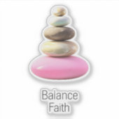 禅は信考え念の均衡を保つ シール (正面)