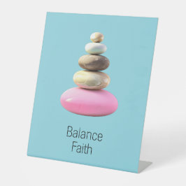 禅は信考え念の均衡を保つ 台座サイン