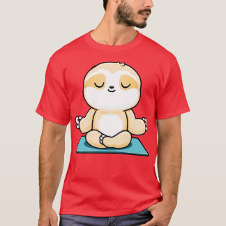 禅めい想のナメかわいいヨガ Tシャツ