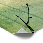 禅やる気を起こさせる引用文水彩風景 ポスター (角)