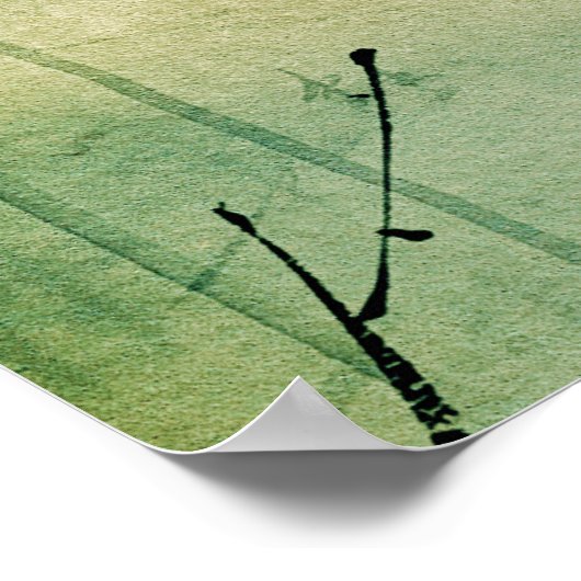 禅やる気を起こさせる引用文水彩風景 ポスター (角)