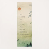 禅やる気を起こさせる引用文水彩風景 ヨガマット (正面)