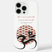 禅アジア赤日ヨガモダン書道Omオウム Case-Mate iPhoneケース (裏面)