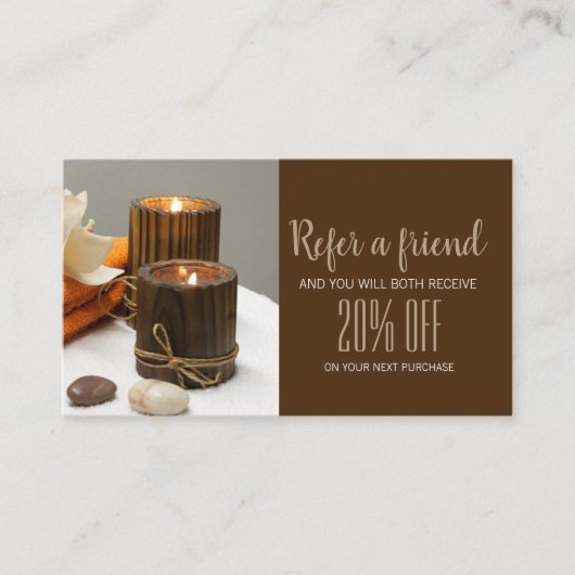 禅アロマセラピースパマッサージセラピー紹介 紹介カード (正面)