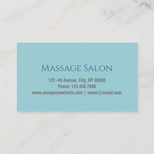 禅アロマセラピーマッサージセラピーヨガ瞑想 名刺 (裏面)