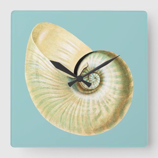 禅インスパイアビーチテーマ スクエア壁時計 (正面)