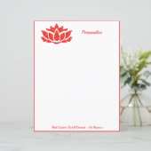 禅エレガント蓮の花ヨガ瞑想赤い宝石 (スタンド正面)