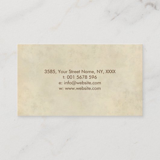 禅エンソサークルと禅の石 – 液体大理石 名刺 (裏面)