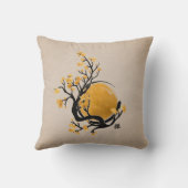 禅エンソサークルゴールデンサンと桜花 クッション (裏面)