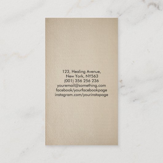 禅エンソサークルゴールデンサンと桜花 名刺 (裏面)