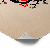 禅エンソサークルサンアンドレッド桜花 ポスター (角)