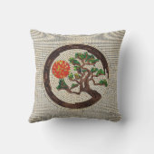 禅エンソーサークルと盆栽モザイク クッション (裏面)