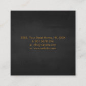 禅エンソーサークルと盆栽モザイク スクエア名刺 (裏面)