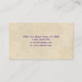 禅エンソーサークルと禅の石 – 紫の水色 名刺 (裏面)