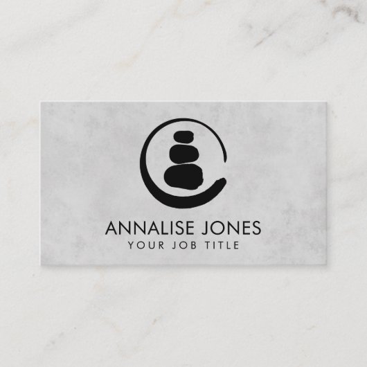 禅エンソーサークルと禅石 名刺 (正面)