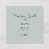 禅オリエンタルコイ池フィッシュウォーターカラーライフコーチ スクエア名刺 (裏面)