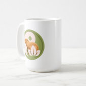 禅カピバラ陰陽平和な自然 コーヒーマグカップ (正面左)