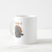 禅カラス F カワ F レイヴン Fcawf 楽しい瞑想ヨガ コーヒーマグカップ (正面左)