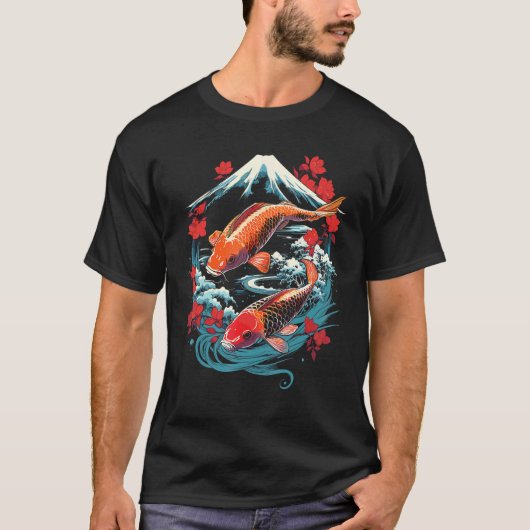 禅ガーデンのコイ Tシャツ (正面)