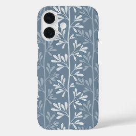 禅ガーデンステムズ モダンボタニカルダスティブルー iPhone 16ケース