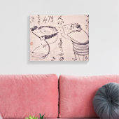 禅クラシック – 義本仙涯 – 寒山・実徳 キャンバスプリント (インサイチュ (リビング))