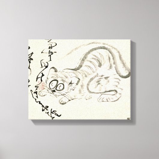 禅クラシック – 義本仙街 – タイガー キャンバスプリント (正面)