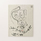 禅クラシック – 義本仙街 – タイガー ジグソーパズル (縦)