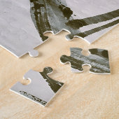 禅クラシック – 雪舟 – ヘロンと柳 ジグソーパズル (側面)