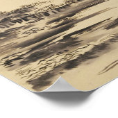 禅クラシック – 雪舟 – 秋の風景 ポスター (角)