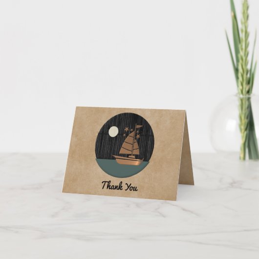 禅サンキューカードと帆船 サンキューカード (正面)