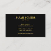 禅サークフェイクル金箔 名刺 (裏面)