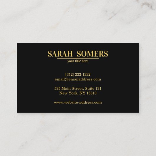 禅サークフェイクル金箔 名刺 (裏面)