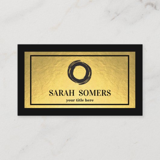 禅サークフェイクル金箔 名刺 (正面)