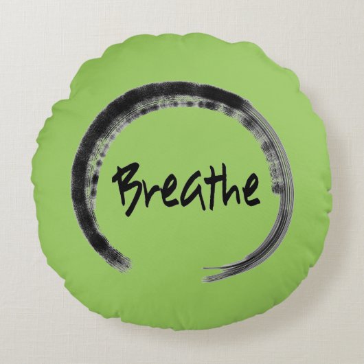 禅サークル – ヨガ – 瞑想ピロークッション ラウンドクッション (正面)