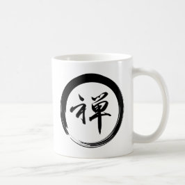 禅シンボル付き円窓記号 コーヒーマグカップ