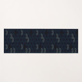 禅ジャパンディスタイルファン幾何学模様 ヨガマット (正面(横))