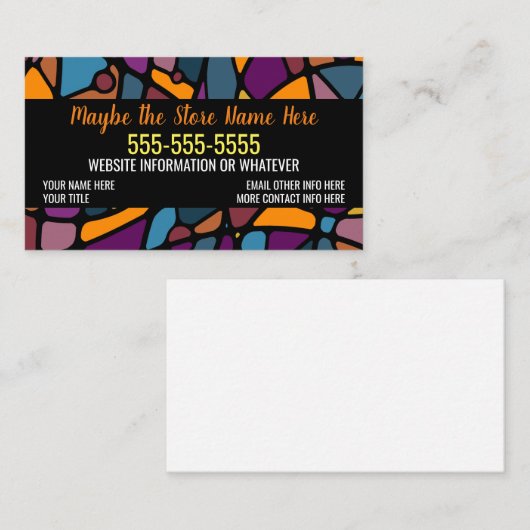 禅ステンドグラスニューロアート 名刺 (正面/裏面)