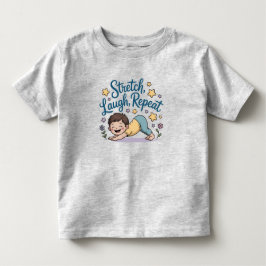 禅ストレッチ 笑顔 リピート ヨガラバー トドラーTシャツ