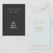 禅ストーンズホリスティックヒーラーと自然医学 名刺 (正面/裏面)