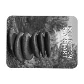 禅ストーンロックボトム |モチベーション感動的 マグネット (横)