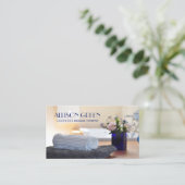 禅スパサロンアロマセラピーマッサージセラピー 名刺 (スタンド正面)