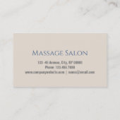 禅スパサロンアロマセラピーマッサージセラピー 名刺 (裏面)