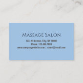 禅スパサロンマッサージセラピー瞑想ヨガ 名刺 (裏面)